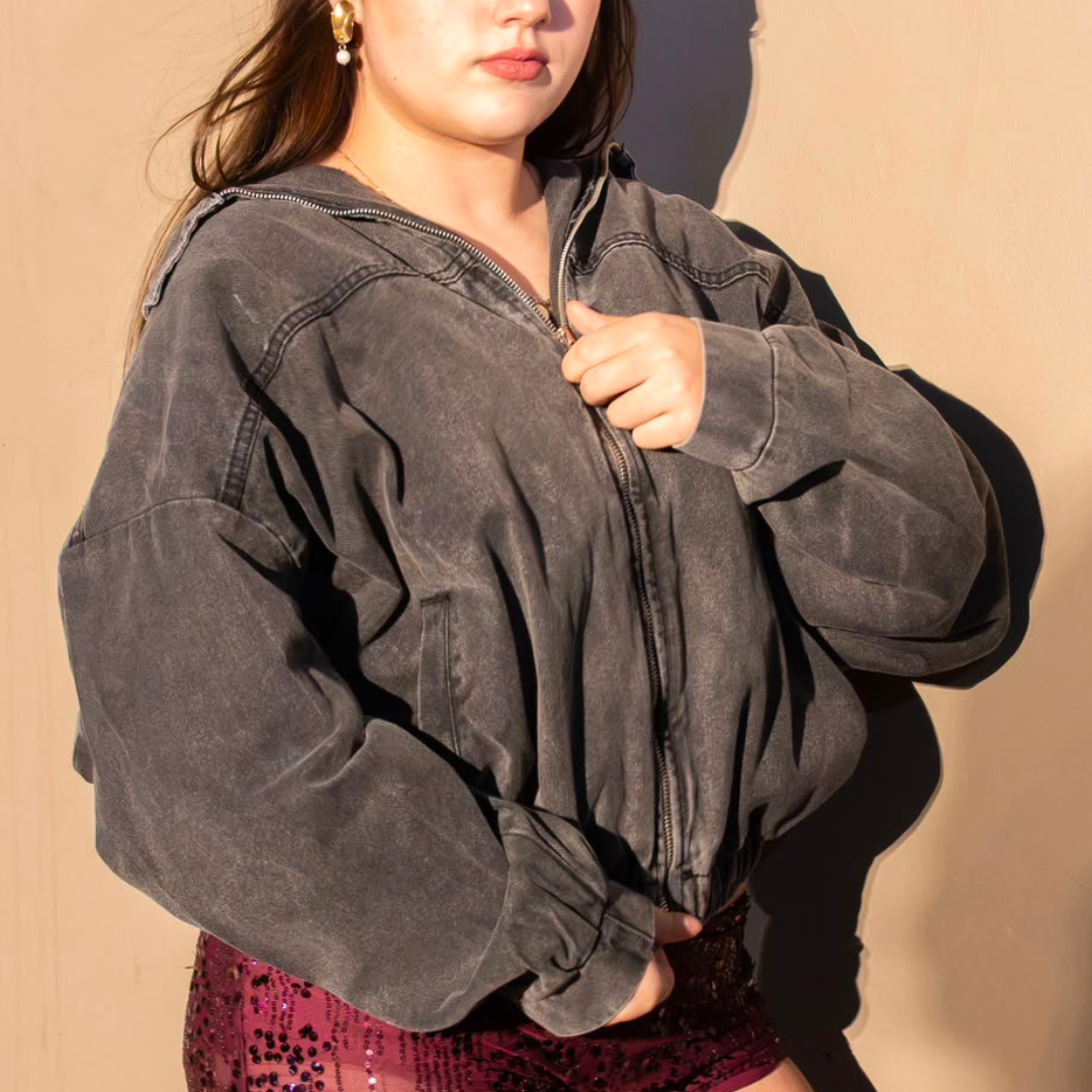CAMPERA DENIM NEGRA